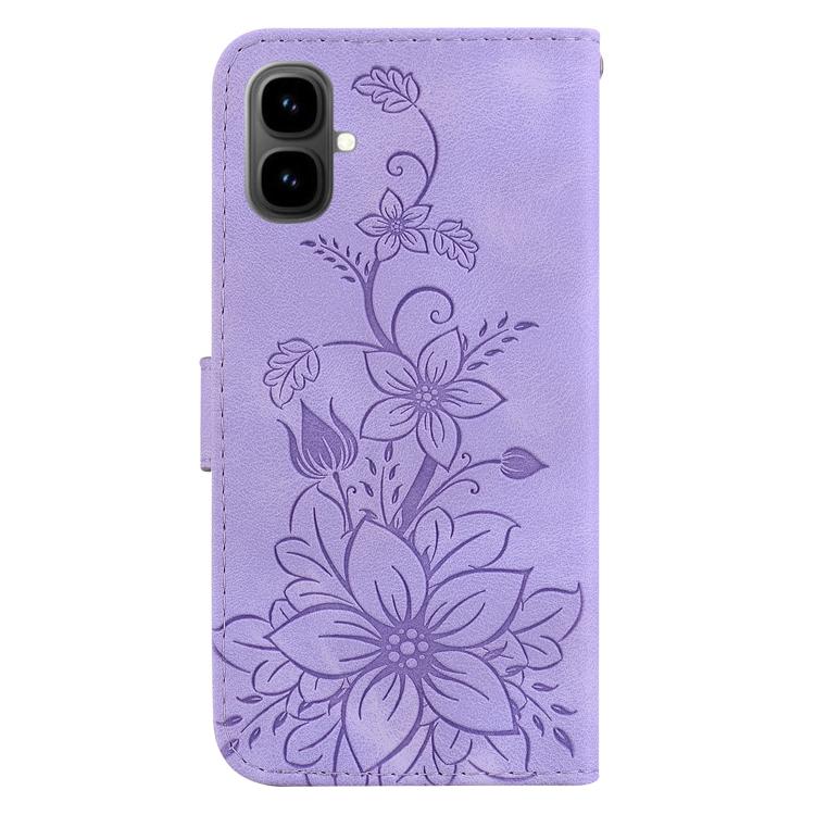 For Tecno Pop 10 / Spark Go 2 4G Lily Embossed Leather Phone Case