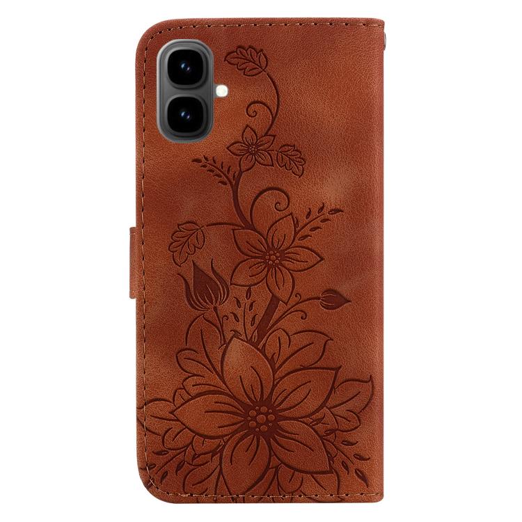For Tecno Pop 10 / Spark Go 2 4G Lily Embossed Leather Phone Case