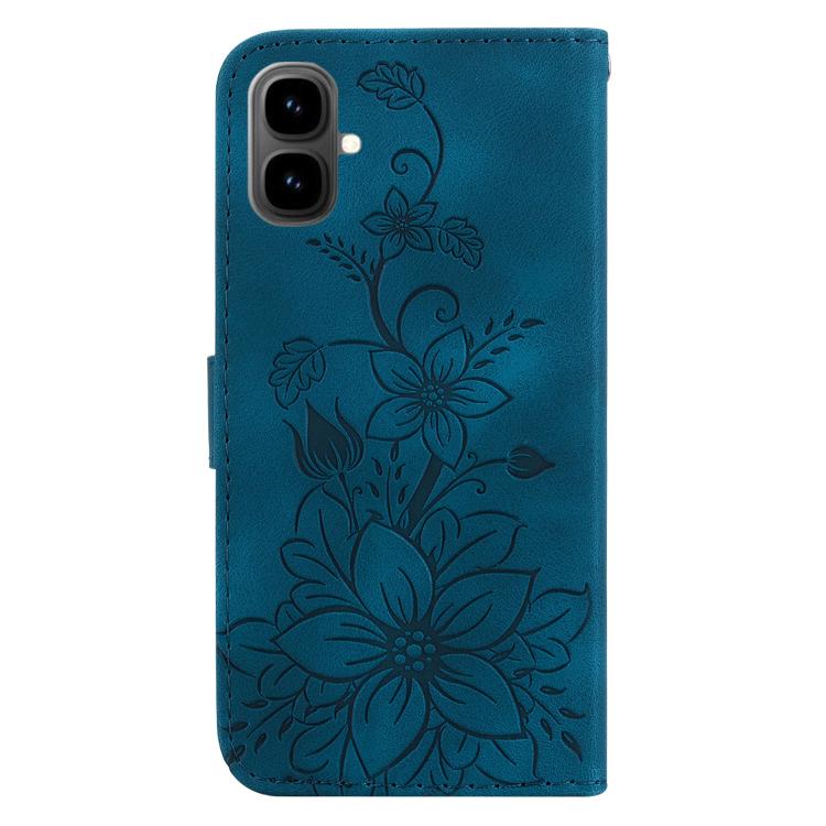For Tecno Pop 10 / Spark Go 2 4G Lily Embossed Leather Phone Case