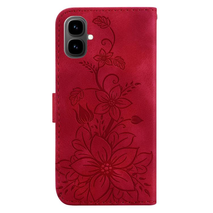 For Tecno Pop 10 / Spark Go 2 4G Lily Embossed Leather Phone Case