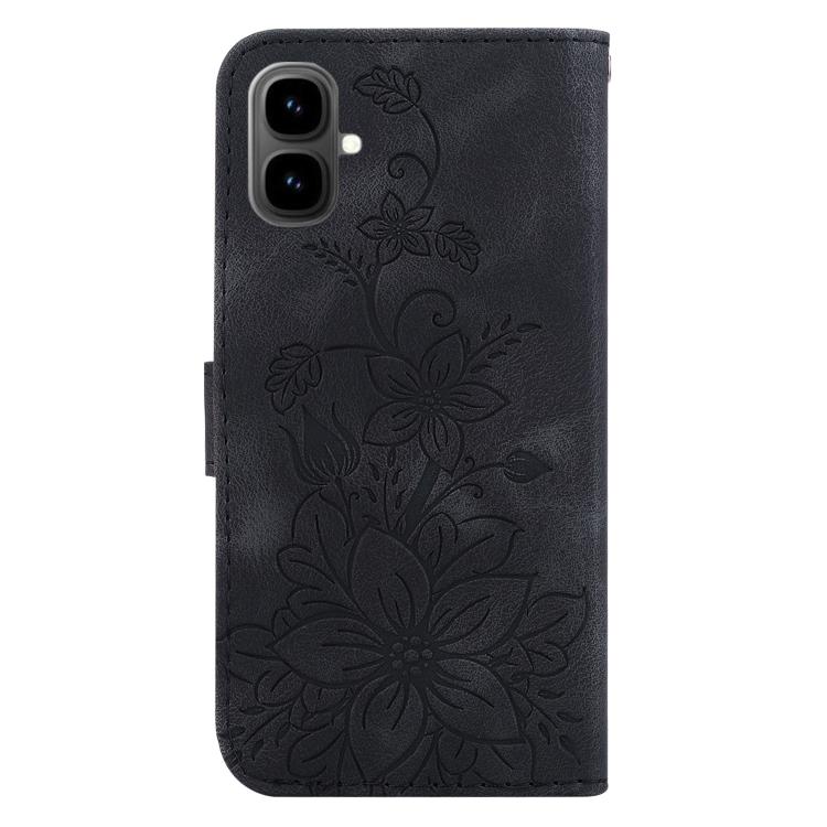 For Tecno Pop 10 / Spark Go 2 4G Lily Embossed Leather Phone Case