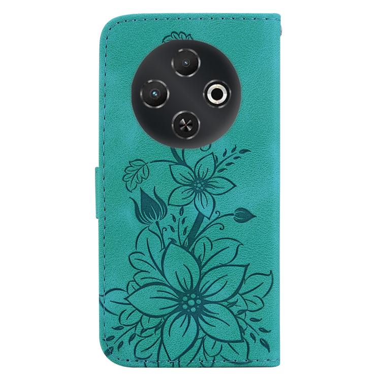 For Tecno Pop 9 5G / Spark 30C 5G Lily Embossed Leather Phone Case