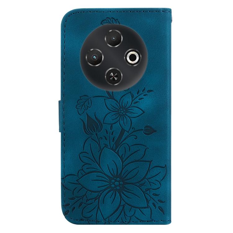 For Tecno Pop 9 5G / Spark 30C 5G Lily Embossed Leather Phone Case