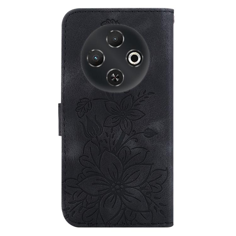 For Tecno Pop 9 5G / Spark 30C 5G Lily Embossed Leather Phone Case