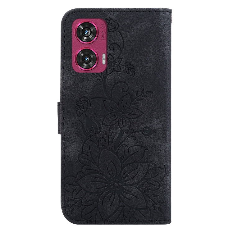 For Motorola Edge 50 Fusion Lily Embossed Leather Phone Case