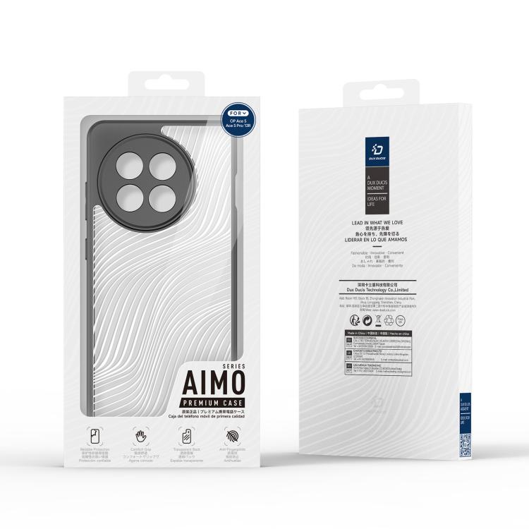 For OnePlus Ace 5 / Ace 5 Pro DUX DUCIS Aimo Series TPU + PC Frosted Feel Phone Case - Black