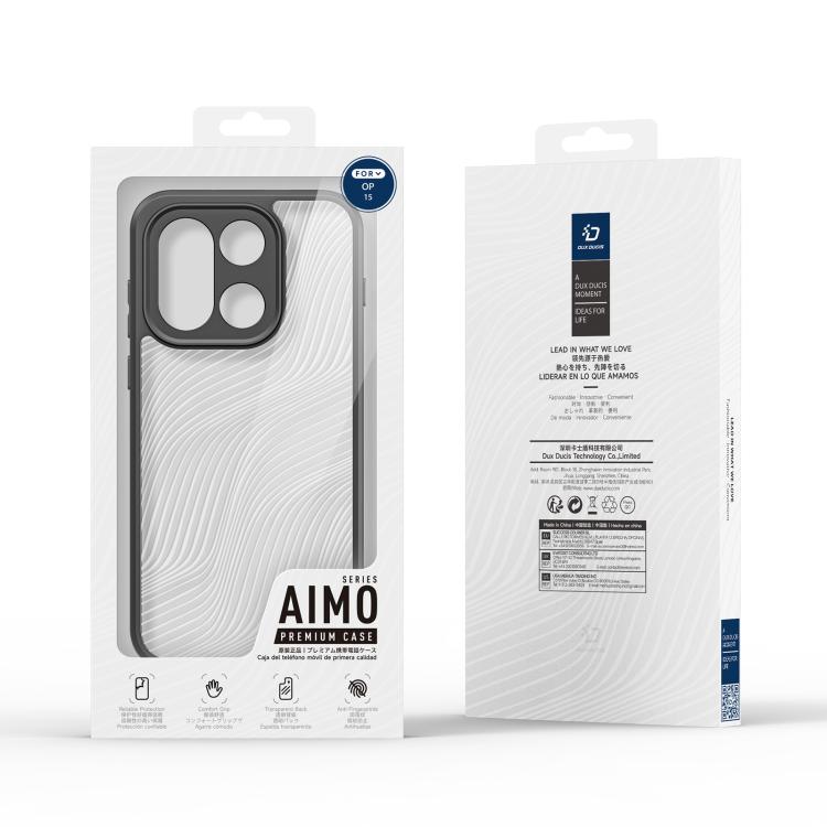 For OnePlus 15 DUX DUCIS Aimo Series TPU + PC Frosted Feel Phone Case - Black