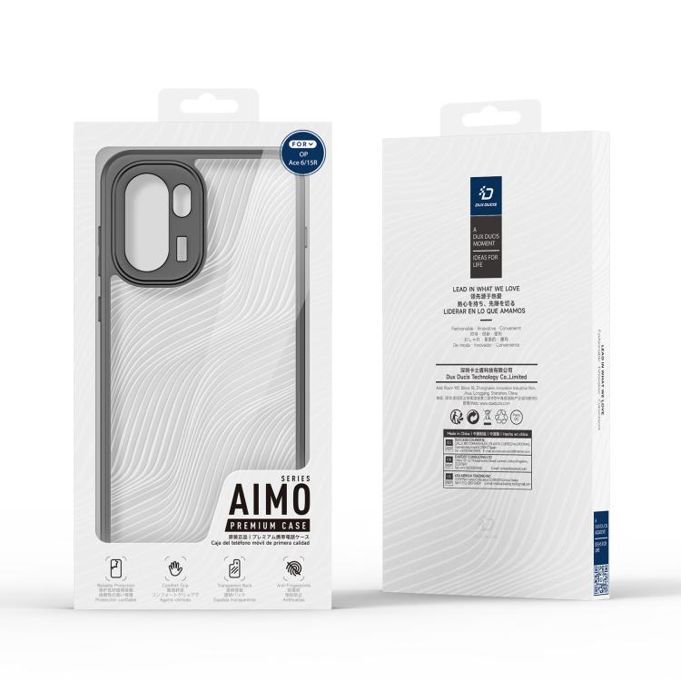 For OnePlus Ace 6 / 15R DUX DUCIS Aimo Series TPU + PC Frosted Feel Phone Case - Black