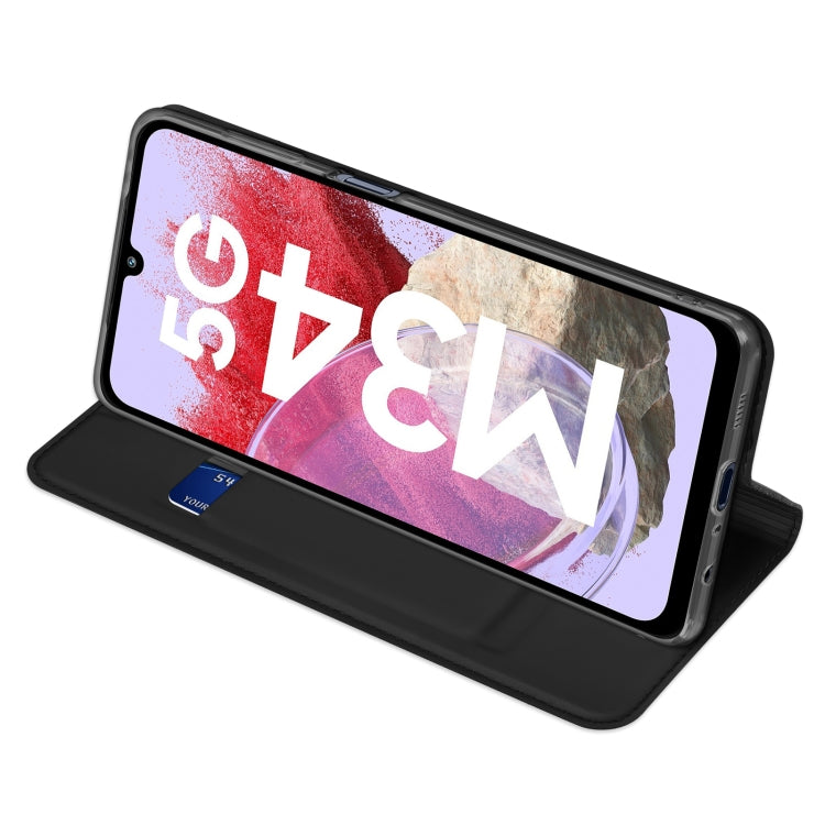 For Samsung Galaxy M34 5G DUX DUCIS Skin Pro Series Flip Leather Phone Case