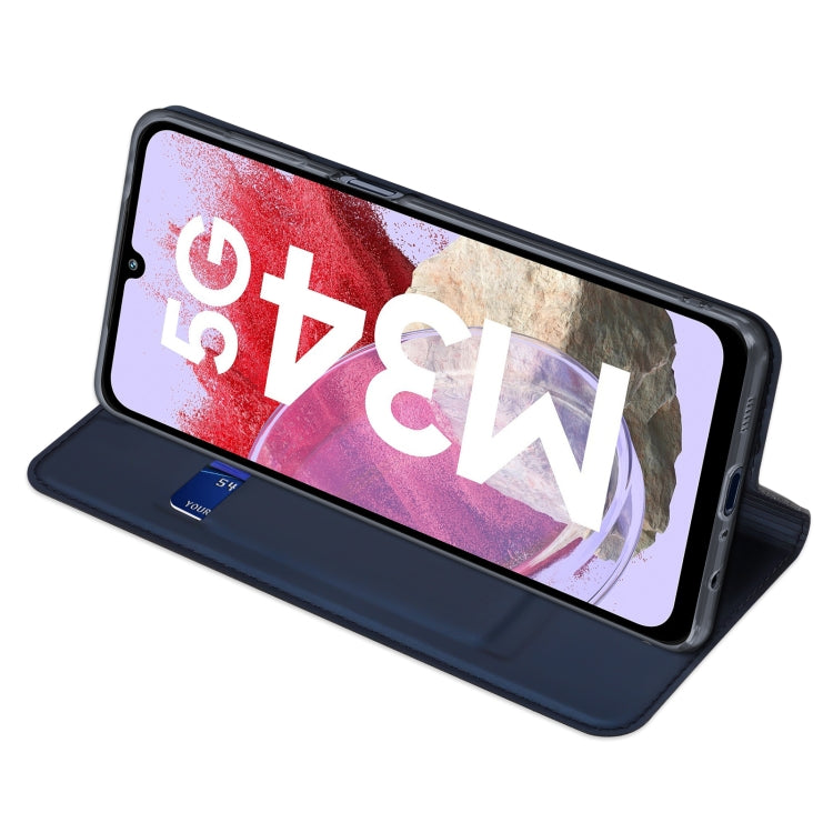 For Samsung Galaxy M34 5G DUX DUCIS Skin Pro Series Flip Leather Phone Case