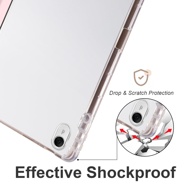 For Huawei MatePad 11.5S 3-folding Transparent TPU Smart Leather Tablet Case