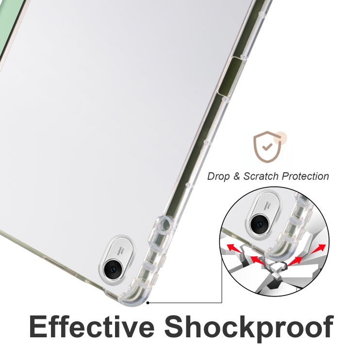 For Huawei MatePad 11.5S 3-folding Transparent TPU Smart Leather Tablet Case