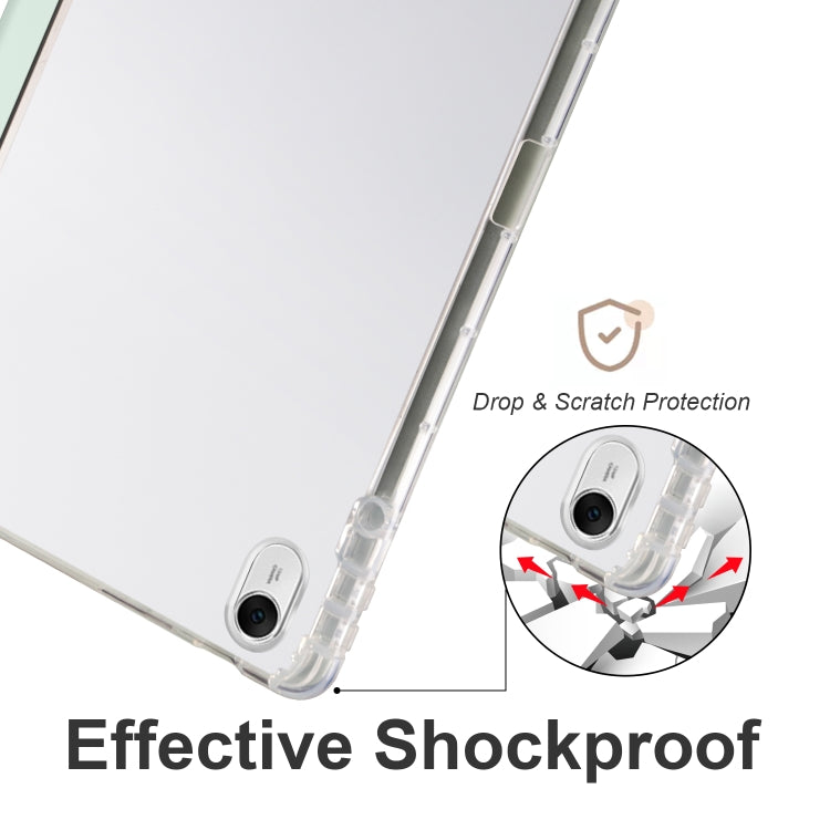 For Huawei MatePad 11.5S 3-folding Transparent TPU Smart Leather Tablet Case