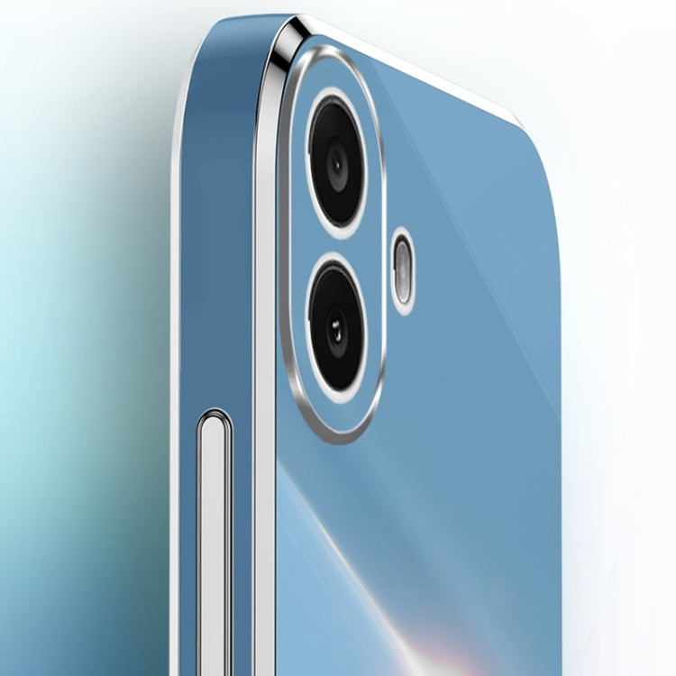 For Nothing CMF Phone 1 XINLI Straight Edge 6D Electroplate TPU Phone Case with Ring Holder