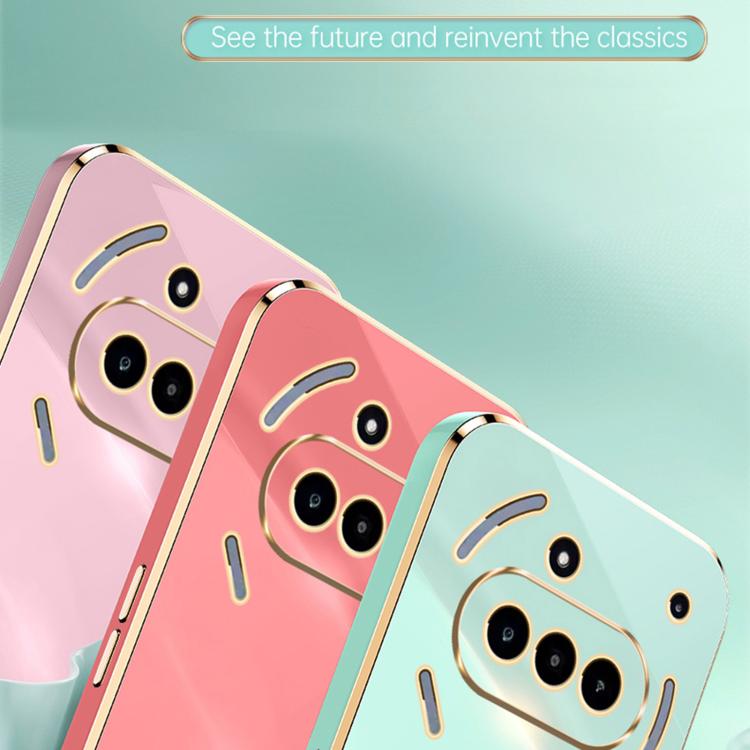 For Nothing Phone 3a XINLI Straight Edge 6D Electroplate TPU Phone Case with Ring Holder