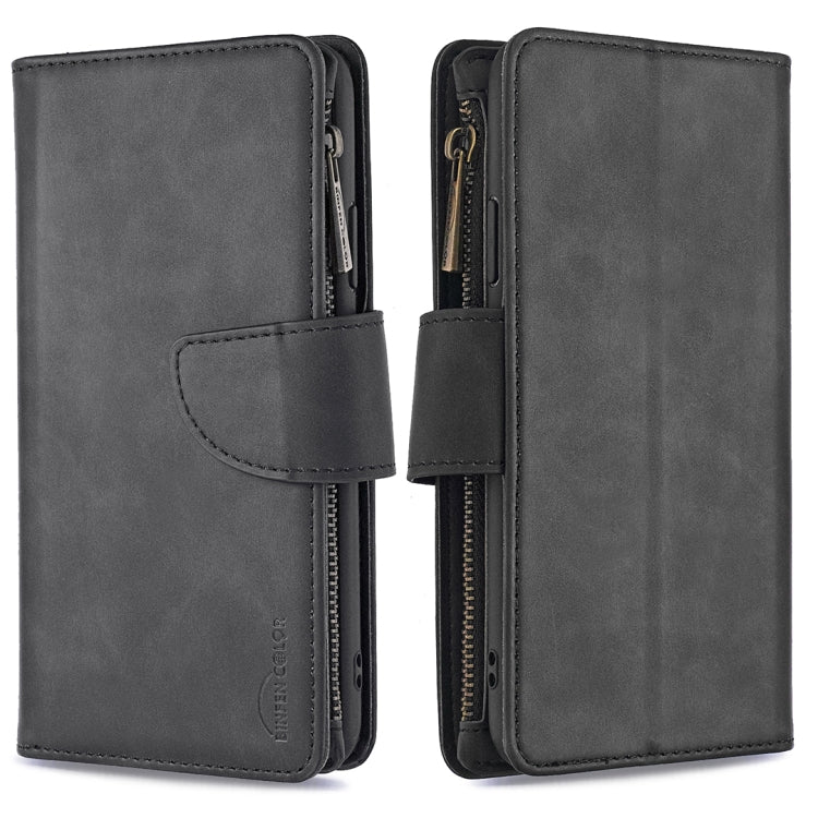 For iPhone 11 Pro Max Skin Feel Detachable Magnetic Zipper Horizontal Flip PU Leather Case with Multi-Card Slots & Holder & Wallet & Photo Frame & Lanyard