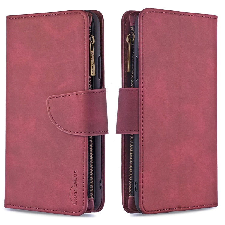 For iPhone 11 Pro Max Skin Feel Detachable Magnetic Zipper Horizontal Flip PU Leather Case with Multi-Card Slots & Holder & Wallet & Photo Frame & Lanyard