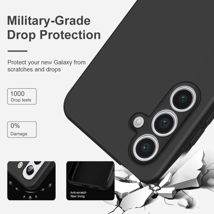 For Samsung Galaxy S24 FE 5G MagSafe Magnetic Liquid Silicone Phone Case - Black