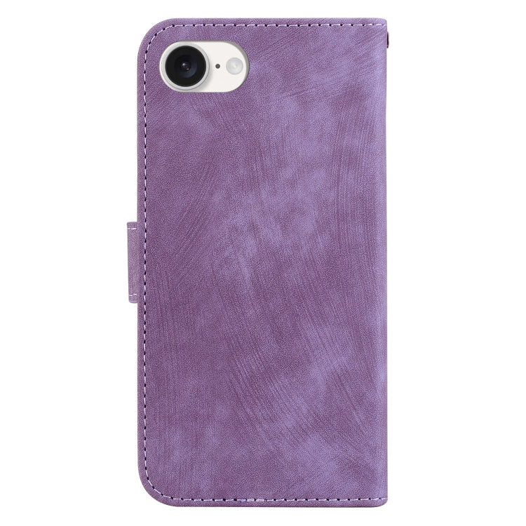 For iPhone 17e / 16e Little Tiger Embossed Leather Phone Case