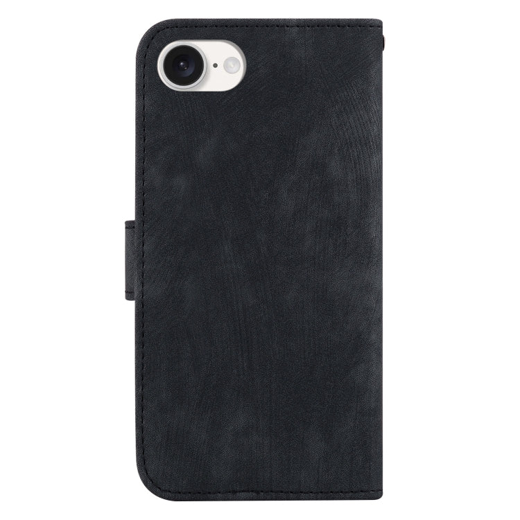For iPhone 17e / 16e Little Tiger Embossed Leather Phone Case