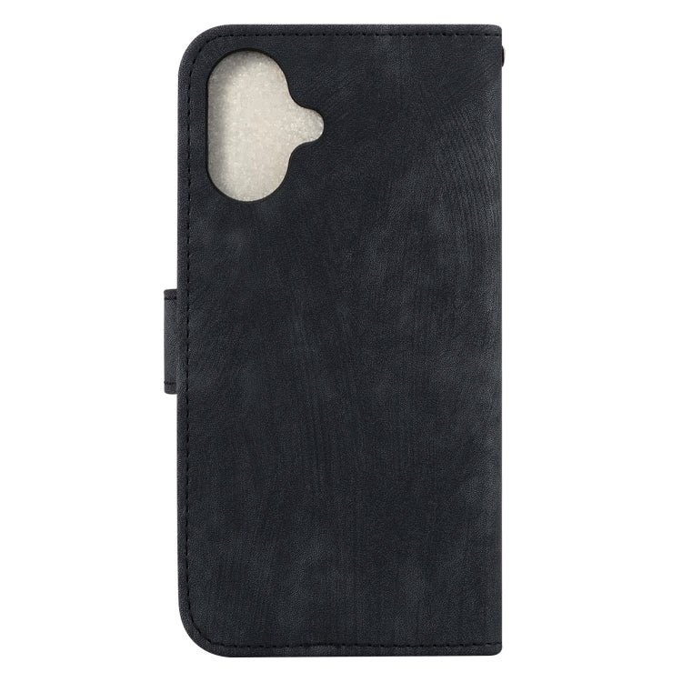 For iPhone 16 Little Tiger Embossed Leather Phone Case