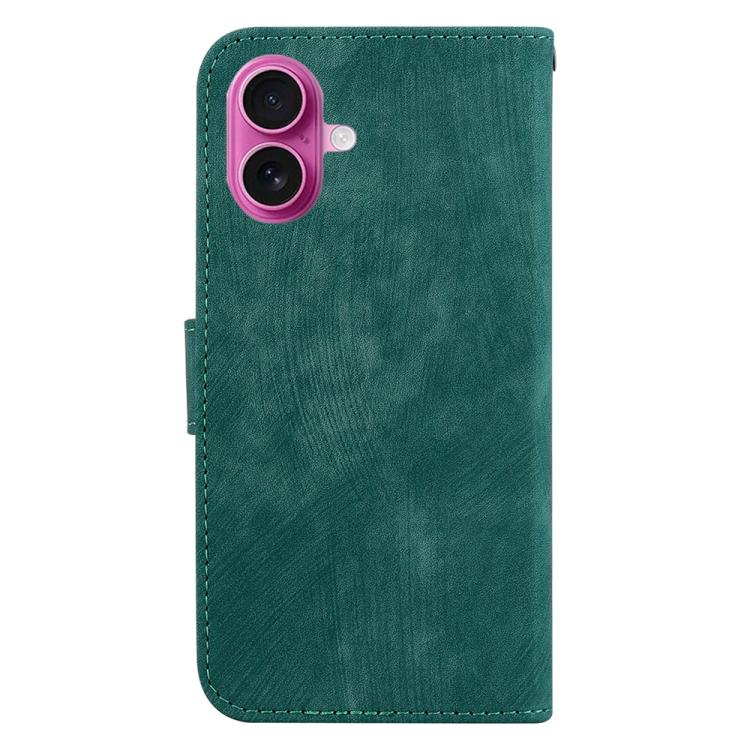 For iPhone 17 Little Tiger Embossed Leather Phone Case