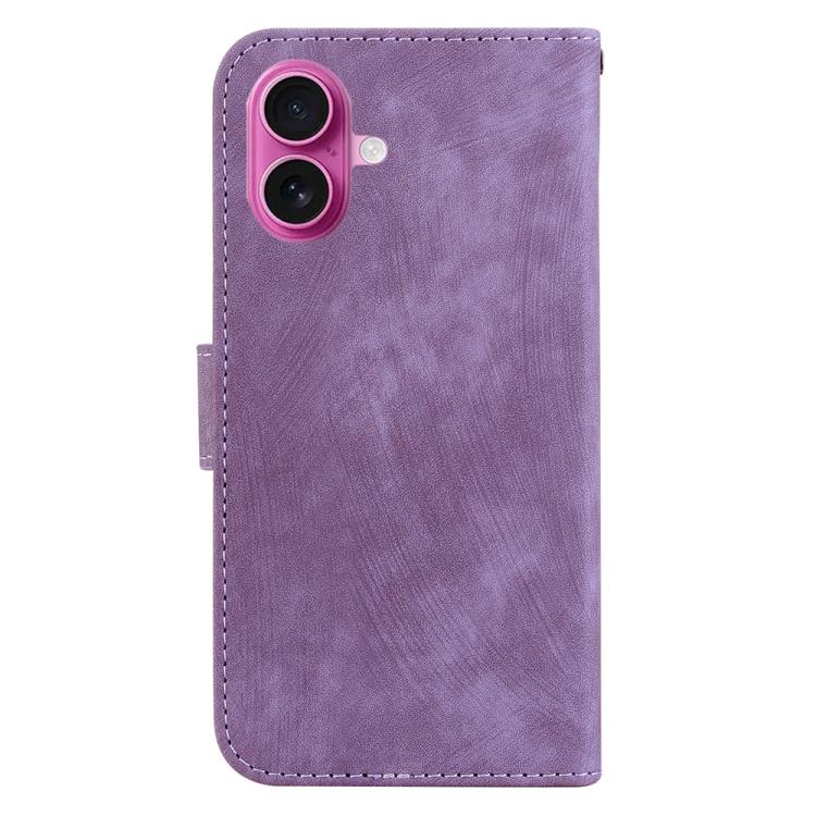 For iPhone 17 Little Tiger Embossed Leather Phone Case
