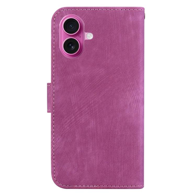 For iPhone 17 Little Tiger Embossed Leather Phone Case