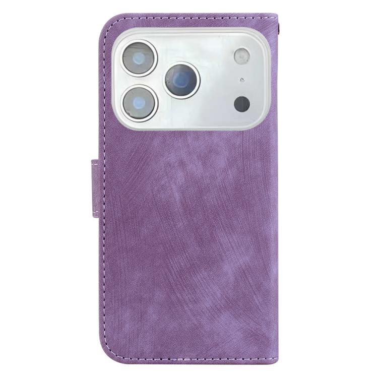 For iPhone 17 Pro Little Tiger Embossed Leather Phone Case
