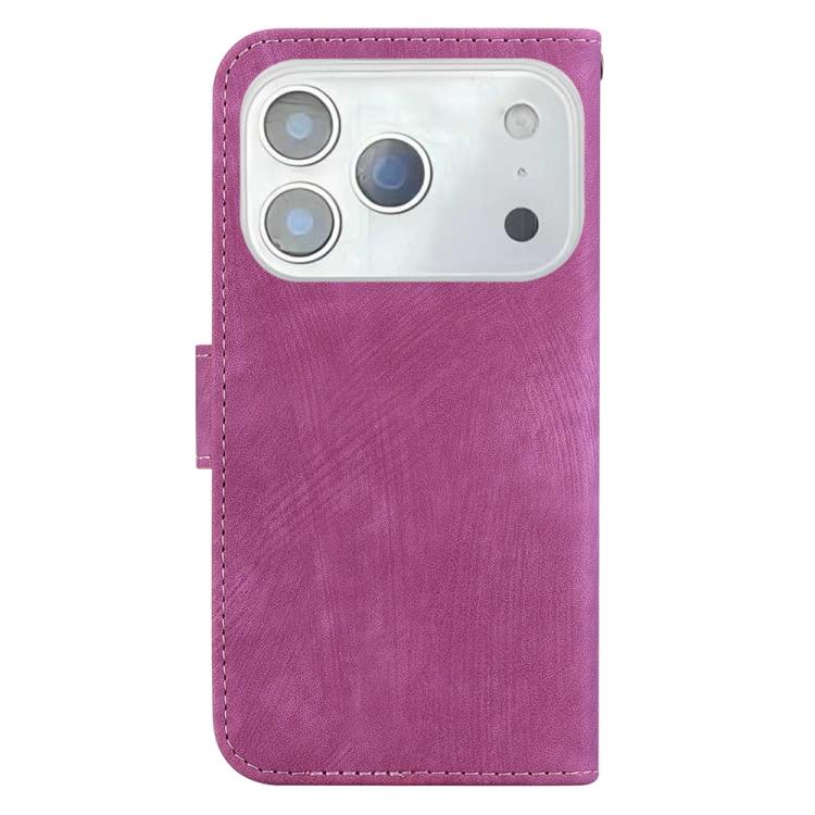 For iPhone 17 Pro Little Tiger Embossed Leather Phone Case