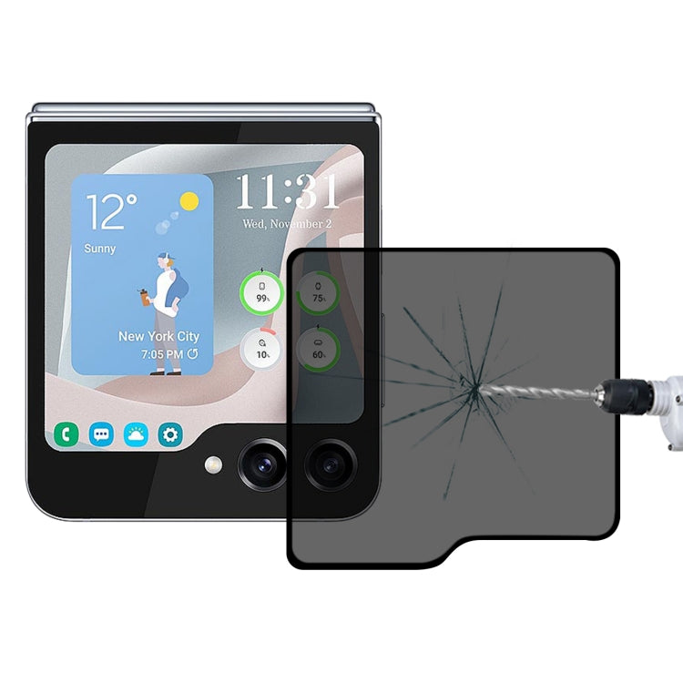 For Samsung Galaxy Z Flip5 External Small Screen Privacy Full Glue Full Cover Screen Protector