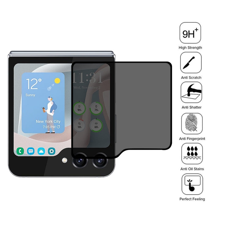 For Samsung Galaxy Z Flip5 50pcs External Small Screen Privacy Full Glue Full Cover Screen Protector