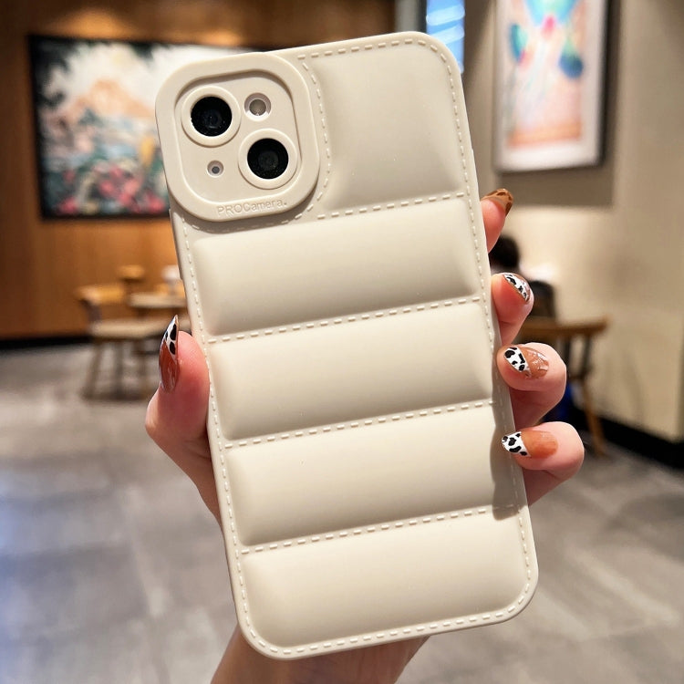 For iPhone 15 Eiderdown Airbag Frosted TPU Phone Case