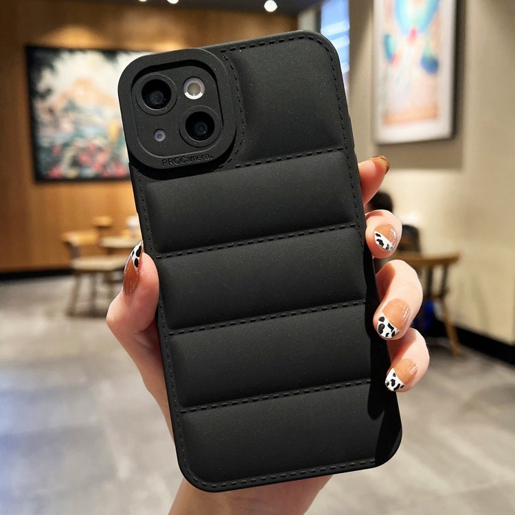 For iPhone 15 Eiderdown Airbag Frosted TPU Phone Case