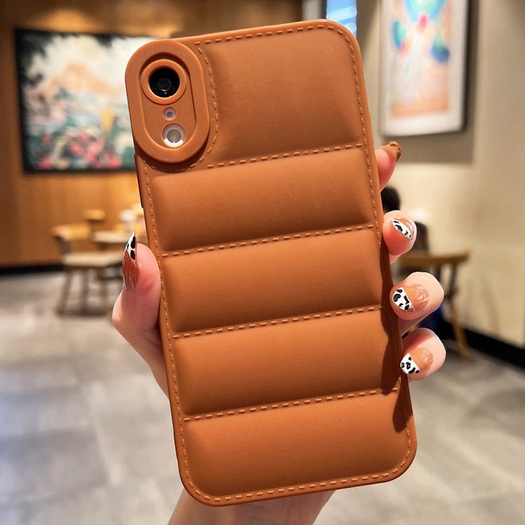 For iPhone XR Eiderdown Airbag Frosted TPU Phone Case