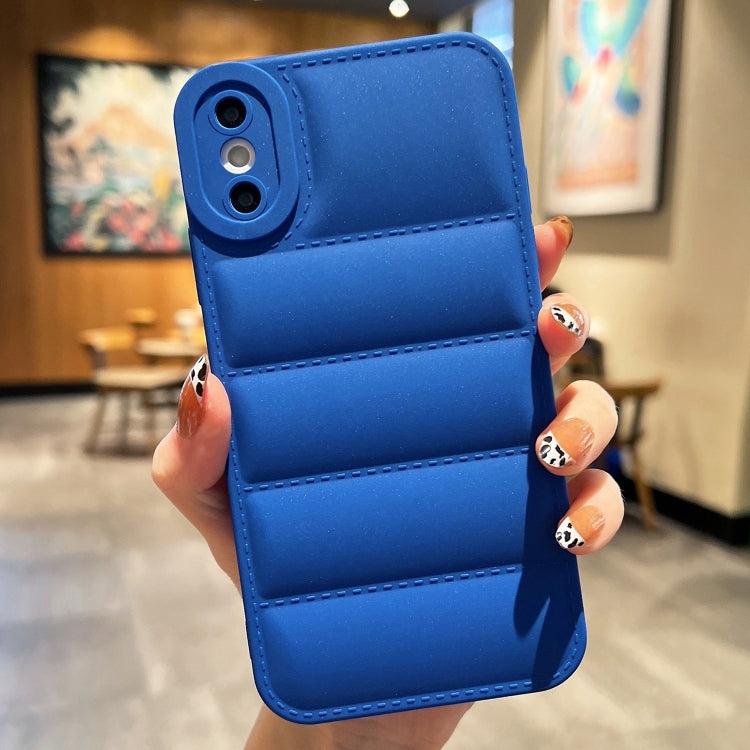 For iPhone XS Max Eiderdown Airbag Frosted TPU Phone Case