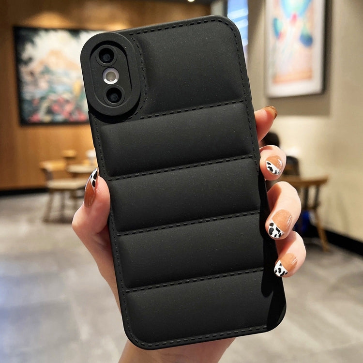 For iPhone XS Max Eiderdown Airbag Frosted TPU Phone Case