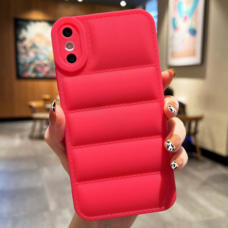 For iPhone XS Max Eiderdown Airbag Frosted TPU Phone Case