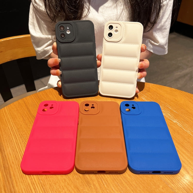 For iPhone 15 Eiderdown Airbag Frosted TPU Phone Case