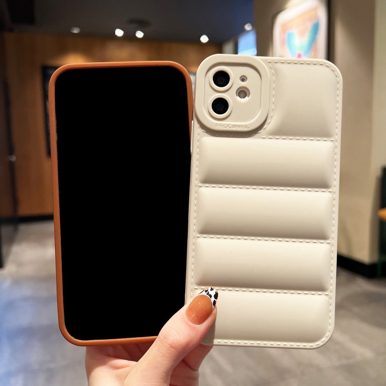 For iPhone 15 Eiderdown Airbag Frosted TPU Phone Case