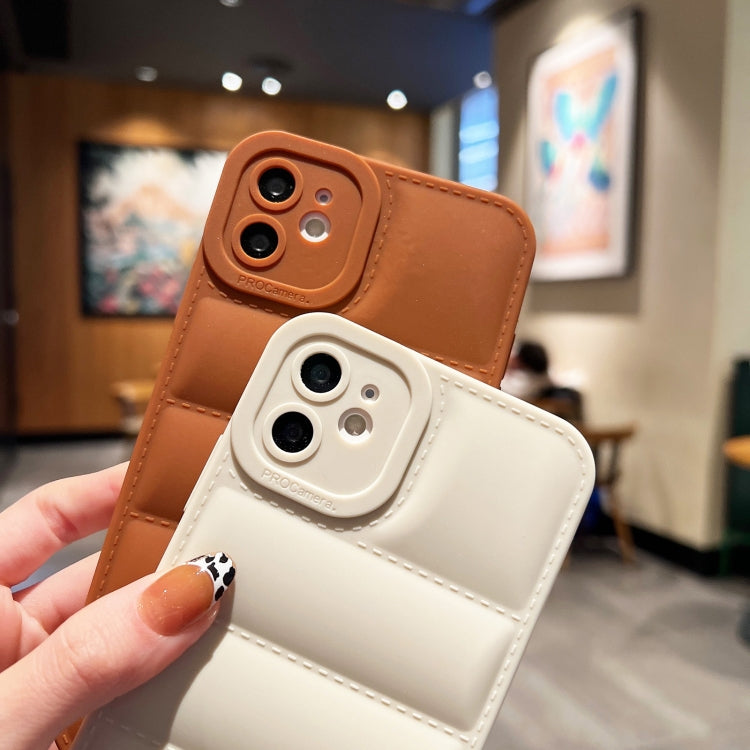 For iPhone 15 Eiderdown Airbag Frosted TPU Phone Case