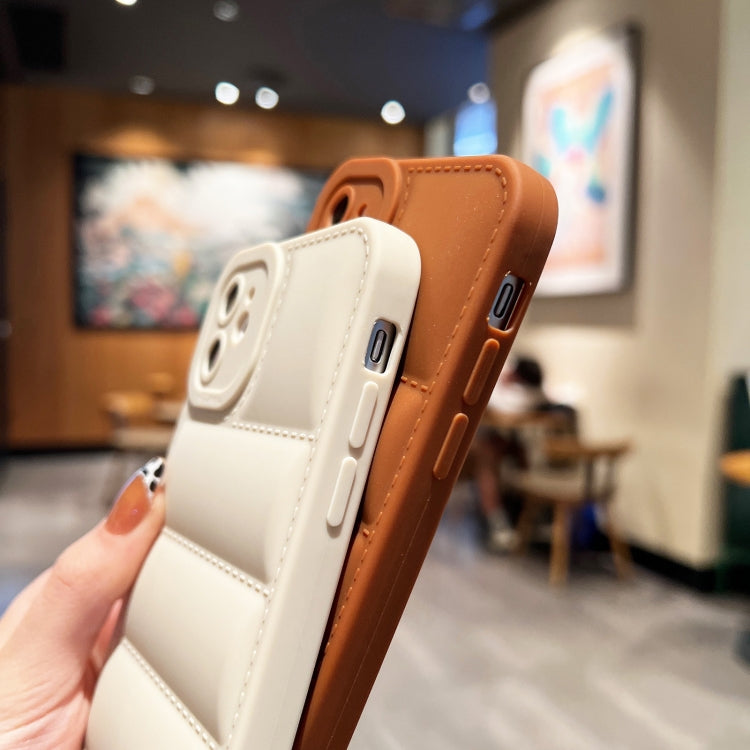For iPhone XS / X Eiderdown Airbag Frosted TPU Phone Case