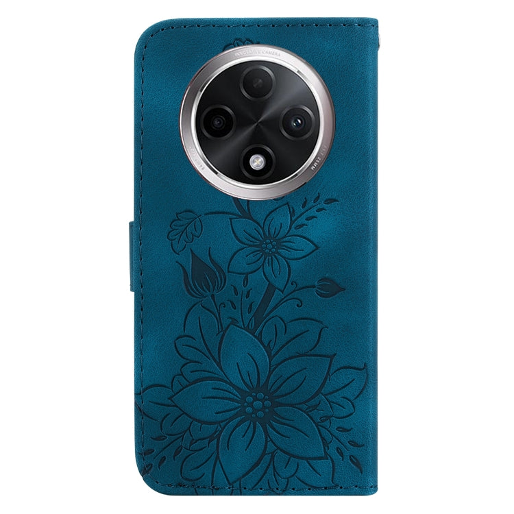 For OPPO A3 Pro 5G Lily Embossed Leather Phone Case