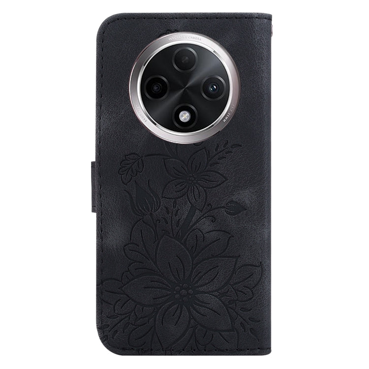 For OPPO A3 Pro 5G Lily Embossed Leather Phone Case