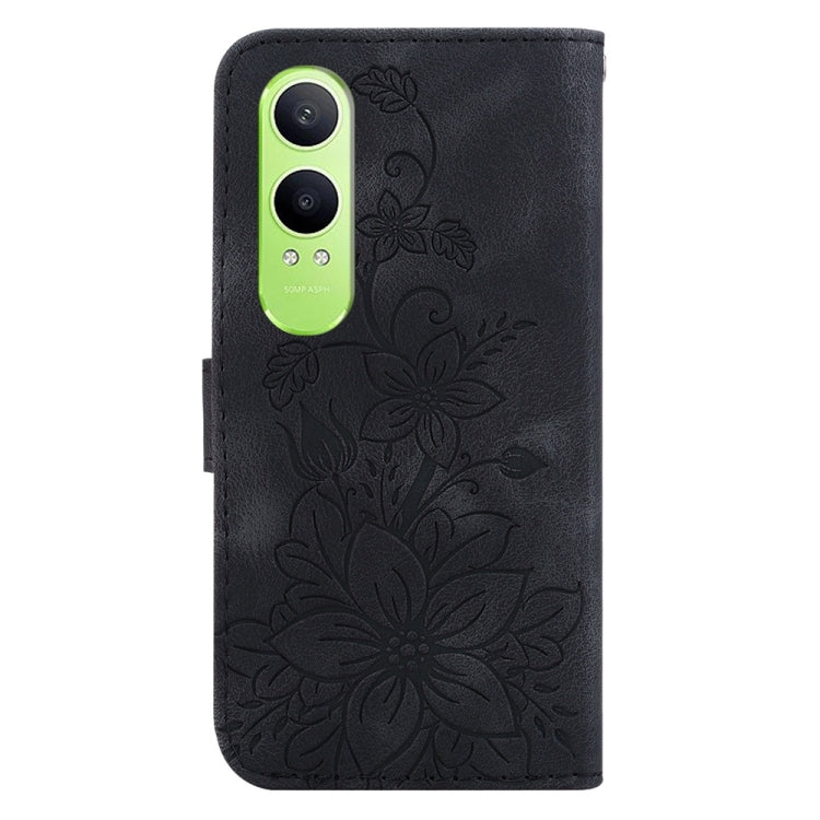 For OPPO K12x Lily Embossed Leather Phone Case