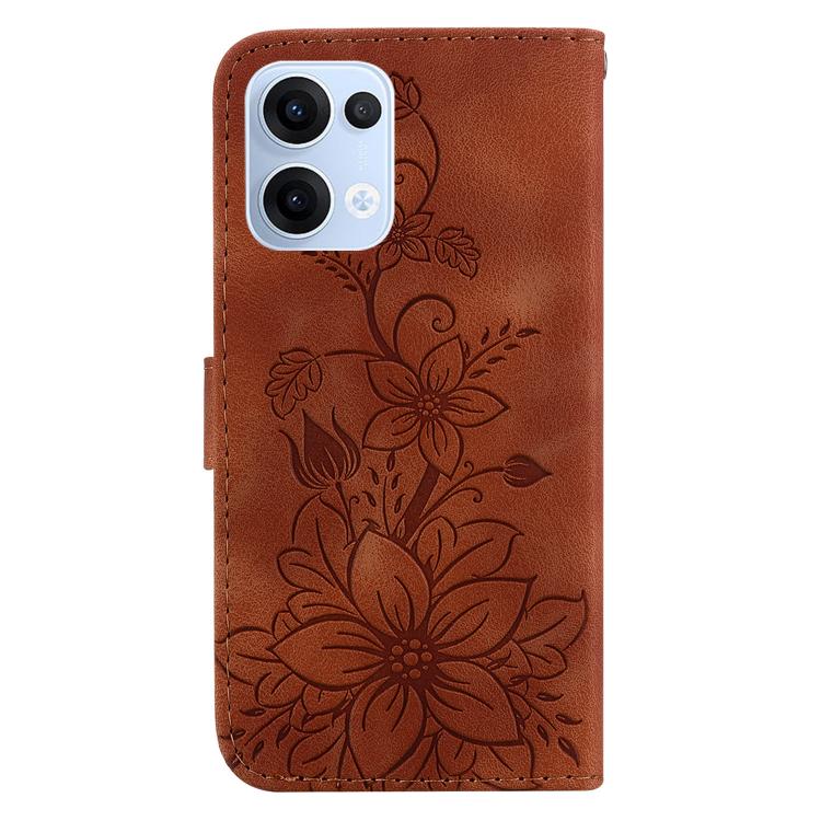 For OPPO Reno13 Global Lily Embossed Leather Phone Case