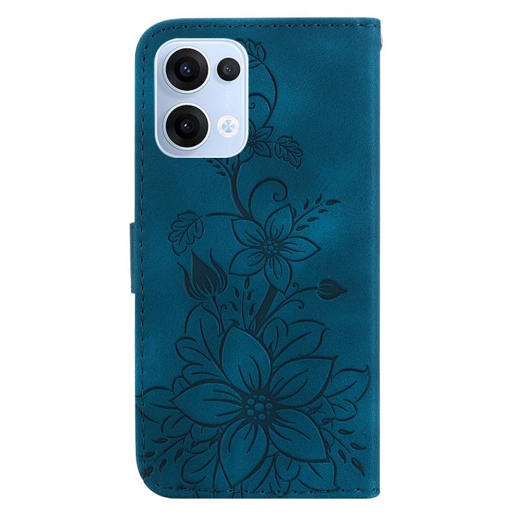 For OPPO Reno13 Global Lily Embossed Leather Phone Case