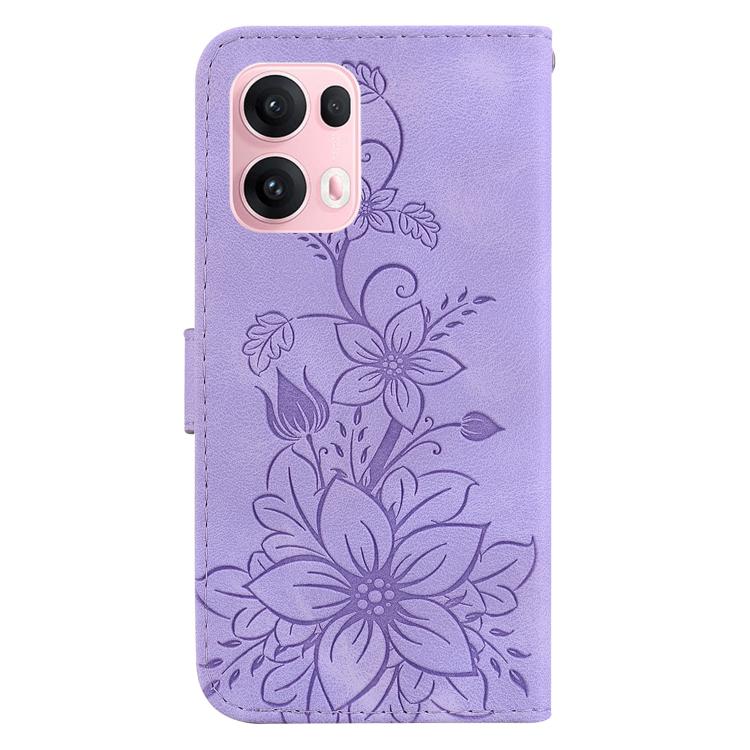 For OPPO Reno13 Pro Global Lily Embossed Leather Phone Case