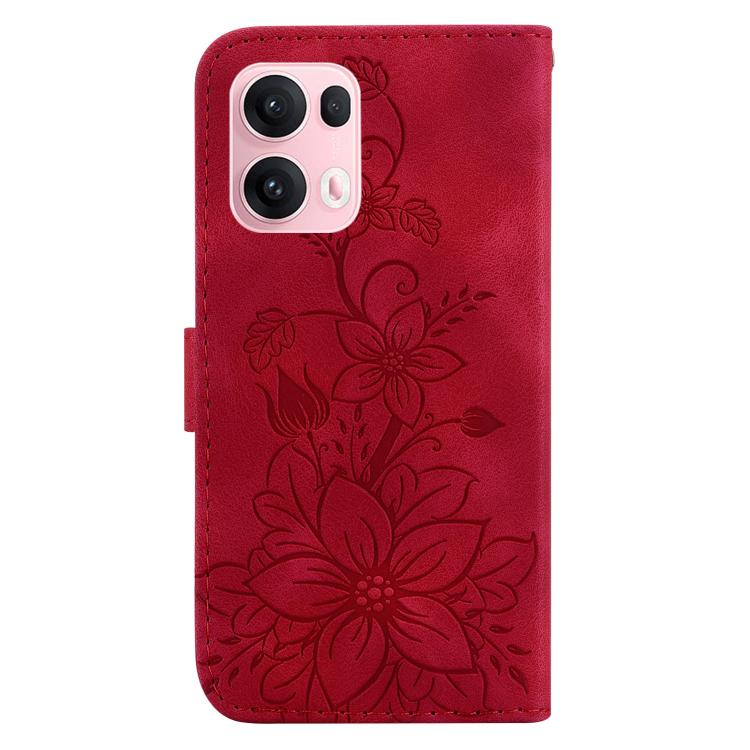 For OPPO Reno13 Pro Global Lily Embossed Leather Phone Case