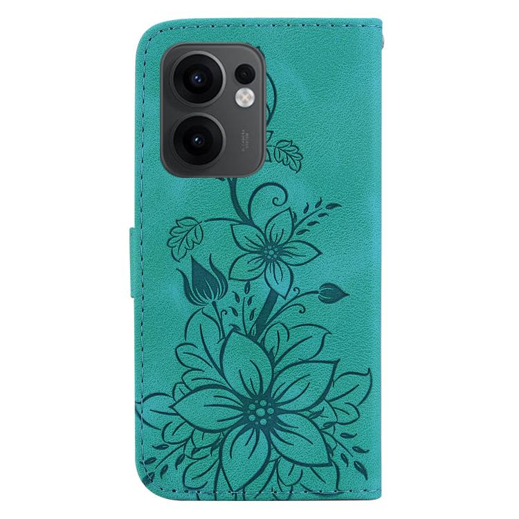 For OPPO Reno13 F 4G / 5G Lily Embossed Leather Phone Case